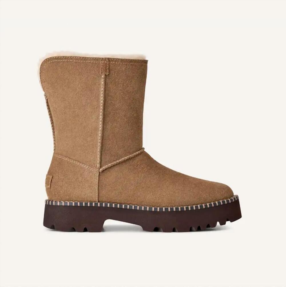 NEW UGG women's uptowner short boot in light bronze